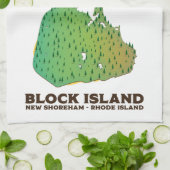 blokeiland New Shoreha, Rhode Island Theedoek (Gevouwen)