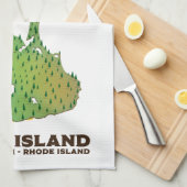 blokeiland New Shoreha, Rhode Island Theedoek (Quarter Fold)