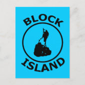 Blokeilandvorm in cirkel briefkaart (Voorkant)