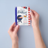 blokfeest 4th juli BBQ straat party buurman P Flyer (Hand)