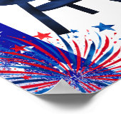 blokfeest 4th juli BBQ straat party buurman P Poster (Hoek)