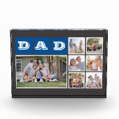 Blokfotocollage DAD | Grijs blauw fotoblok (Voorkant)