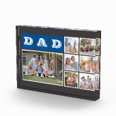 Blokfotocollage DAD | Grijs blauw fotoblok (Rechts)
