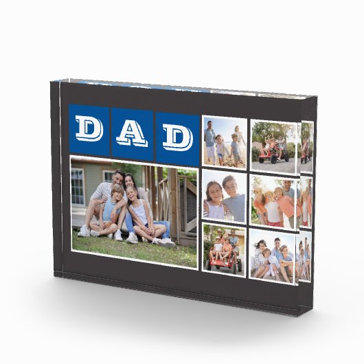 Blokfotocollage DAD | Grijs blauw fotoblok (Rechts)