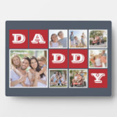 Blokfotocollage DADDY | Rood Blauw Fotoplaat (voorkant)