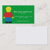 Blokgebouw ontwerper visitekaartje (Voorkant / Achterkant)