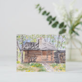 blokhut-briefkaart briefkaart (Staand voorkant)