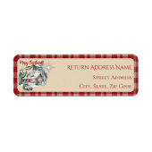 Blokhut in de bergen Kerstadreslabel Etiket (Voorkant)