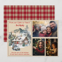 Blokhut in de bergen Kerstmis 3 Foto