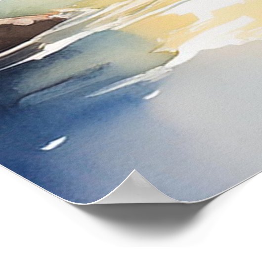 Blokhut op rivier 3 poster (Hoek)