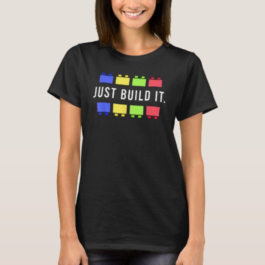 Blokje voor IT Master Builder Construction Buildin T-shirt (Voorkant)
