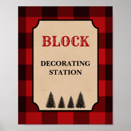 Blokjescode voor decorceringsstation poster