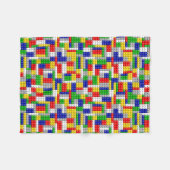Blokjesjongen's favoriete Speelgoed Fleece Deken (Voorkant (Horizontaal))