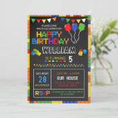 Blokjeswedstrijd - Uitnodiging om te bouwen, Puzzl (Staand voorkant)