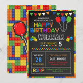 Blokjeswedstrijd - Uitnodiging om te bouwen, Puzzl (Voorkant / Achterkant)