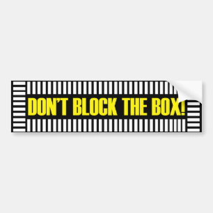 Blokkeer de Bumpersticker van de Doos niet