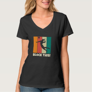 Blokkeer dit voor volleyball Teen Boy Fun Volleyba T-shirt