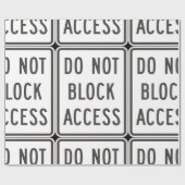 Blokkeer geen toegangsteken voor verpakkingspapier cadeaupapier (Vlak)