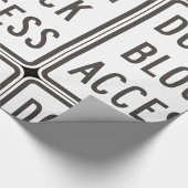 Blokkeer geen toegangsteken voor verpakkingspapier cadeaupapier