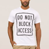 Blokkeer het Mannen T-shirt van het toegangsteken  (Voorkant)