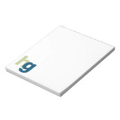 Blokkeer Initialen gepersonaliseerd Notitieblok (Linkerzijde)