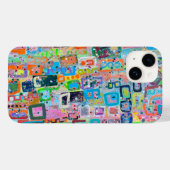 Blokkeer partij iPhone Case (Achterkant (horizontaal))