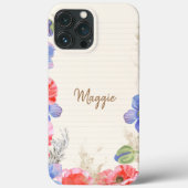 Blokkeerliefhebbers pastelmonogram roze Case-Mate iPhone case (Achterkant)