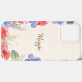 Blokkeerliefhebbers pastelmonogram roze Case-Mate iPhone case (Achterkant (horizontaal))