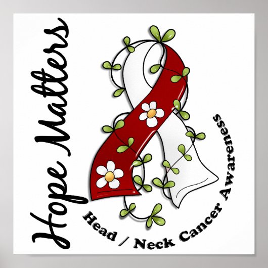 Blokkeerlint 4 Hope telt Head Neck Cancer Poster (Voorkant)