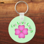 Blokkeerontwerp - Live Love Laugh Sleutelhanger (Voorkant)