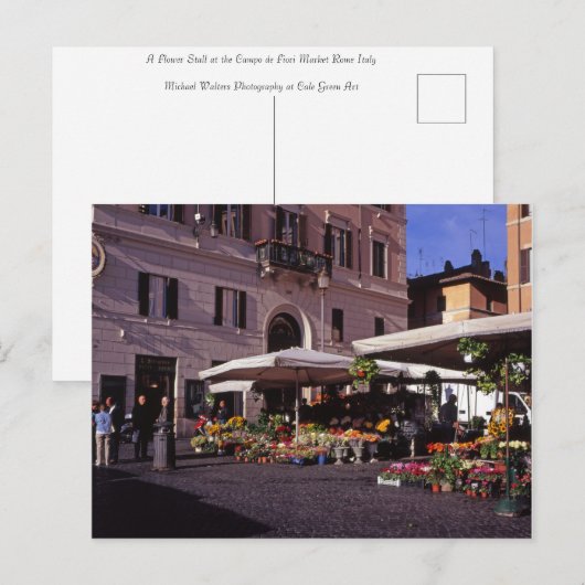 Blokkeerstallenmarkt Rome Briefkaart (Voorkant / Achterkant)