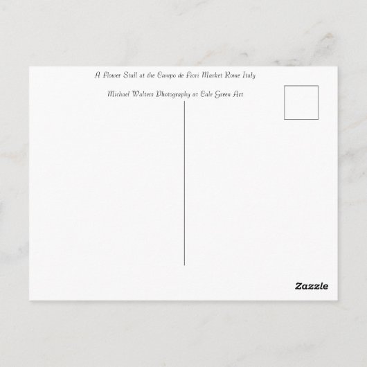 Blokkeerstallenmarkt Rome Briefkaart (Achterkant)