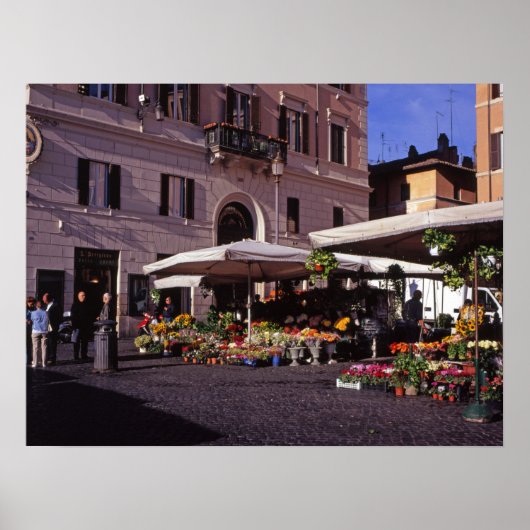 Blokkeerstallenmarkt Rome Poster (Voorkant)