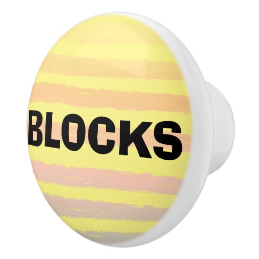 Blokkeert geel roze Paarse strepen Keramische Knop (Rechts)