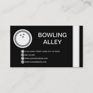 BLOKKEL VAN DE BOWLING ALLEY VISITEKAARTJE