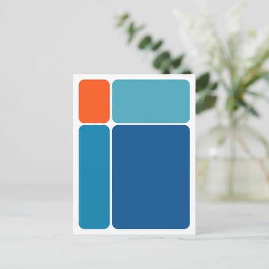 Blokken Abstract ontwerp Briefkaart (Staand voorkant)