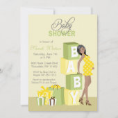 Blokken Baby shower Neutraal Afrikaans-Amerikaans Kaart (Voorkant)