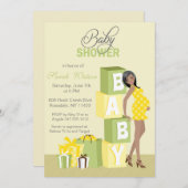 Blokken Baby shower Neutraal Afrikaans-Amerikaans Kaart (Voorkant / Achterkant)