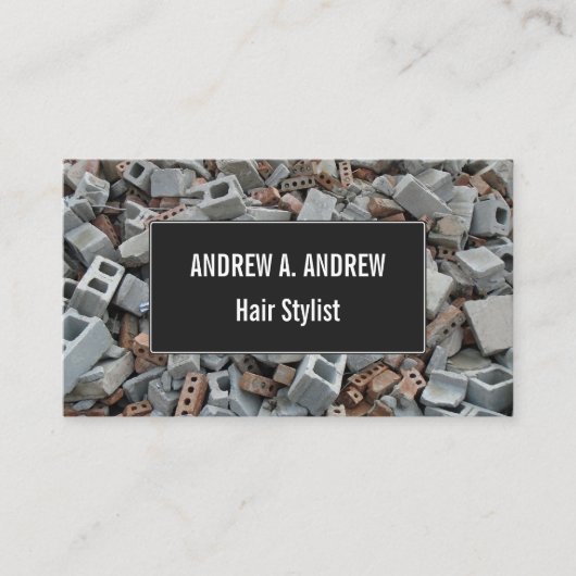 Blokken en blokken Demolitie Rubbbel afval Visitekaartje (Voorkant)