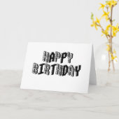 Blokken Happy Birthday Kaart (Gele Bloem)