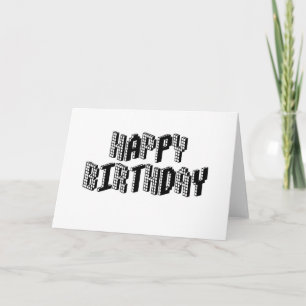 Blokken Happy Birthday Kaart