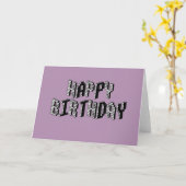 Blokken Happy Birthday (Lavender) Kaart (Gele Bloem)