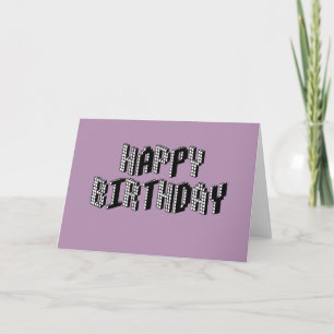 Blokken Happy Birthday (Lavender) Kaart