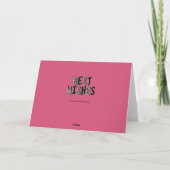 Blokken Happy Birthday (roze) Kaart (Achterkant)