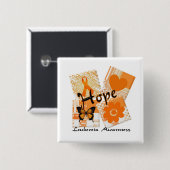 Blokken hoop vierkante button 5,1 cm (Voorkant /achterkant)