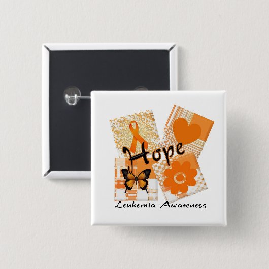 Blokken hoop vierkante button 5,1 cm (Voorkant /achterkant)