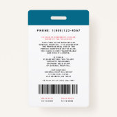 Blokken ID medisch personeel + streepjescode | Ver Badge (Achterkant)