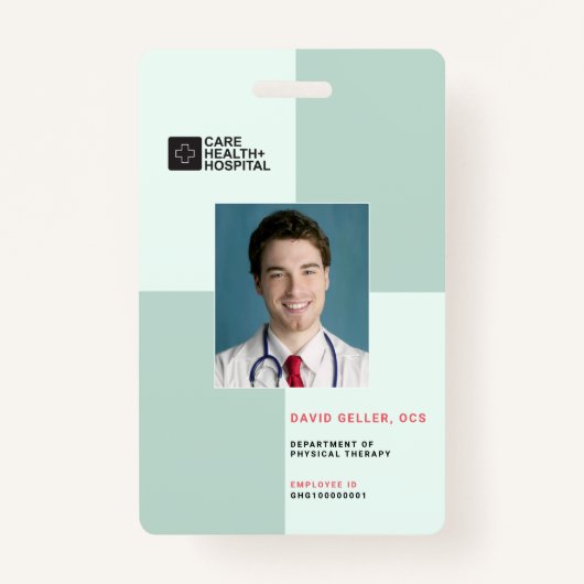 Blokken ID medisch personeel + streepjescode | Ver Badge (Voorkant)