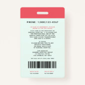 Blokken ID medisch personeel + streepjescode | Ver Badge (Achterkant)