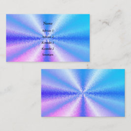 Blokken in blauw roze, 3D-regenboogkunst Visitekaartje